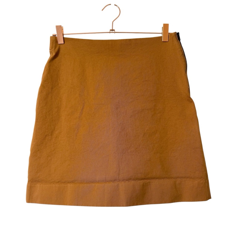 Everlane The Almost Mini Skirt Canvas Acorn Brown Size 10